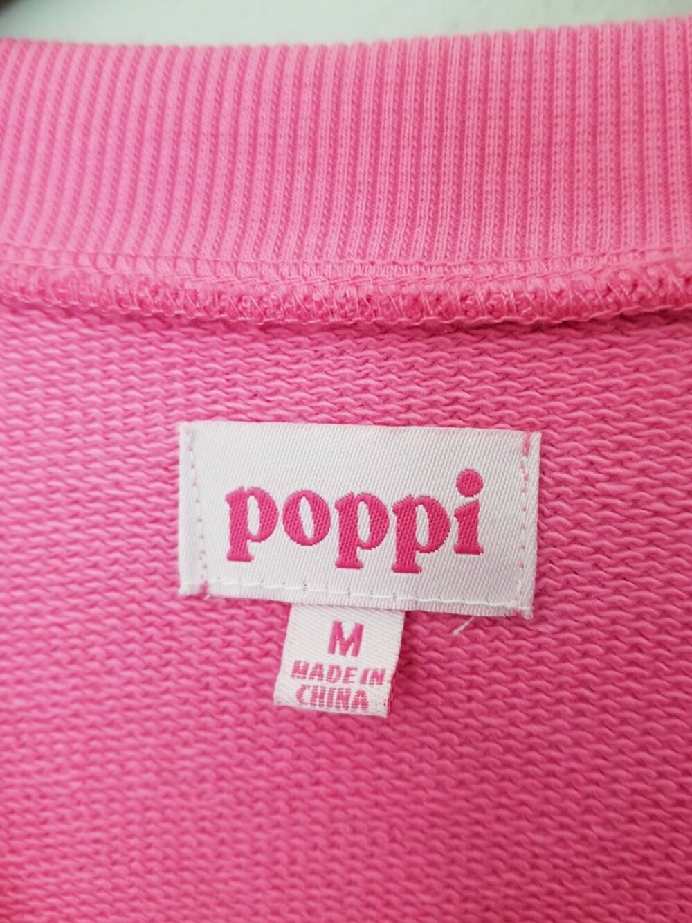 Poppi Future Served Fresh Pink Crewneck Sweatshirt Birthday Suit Oversized M - Picture 10 of 16